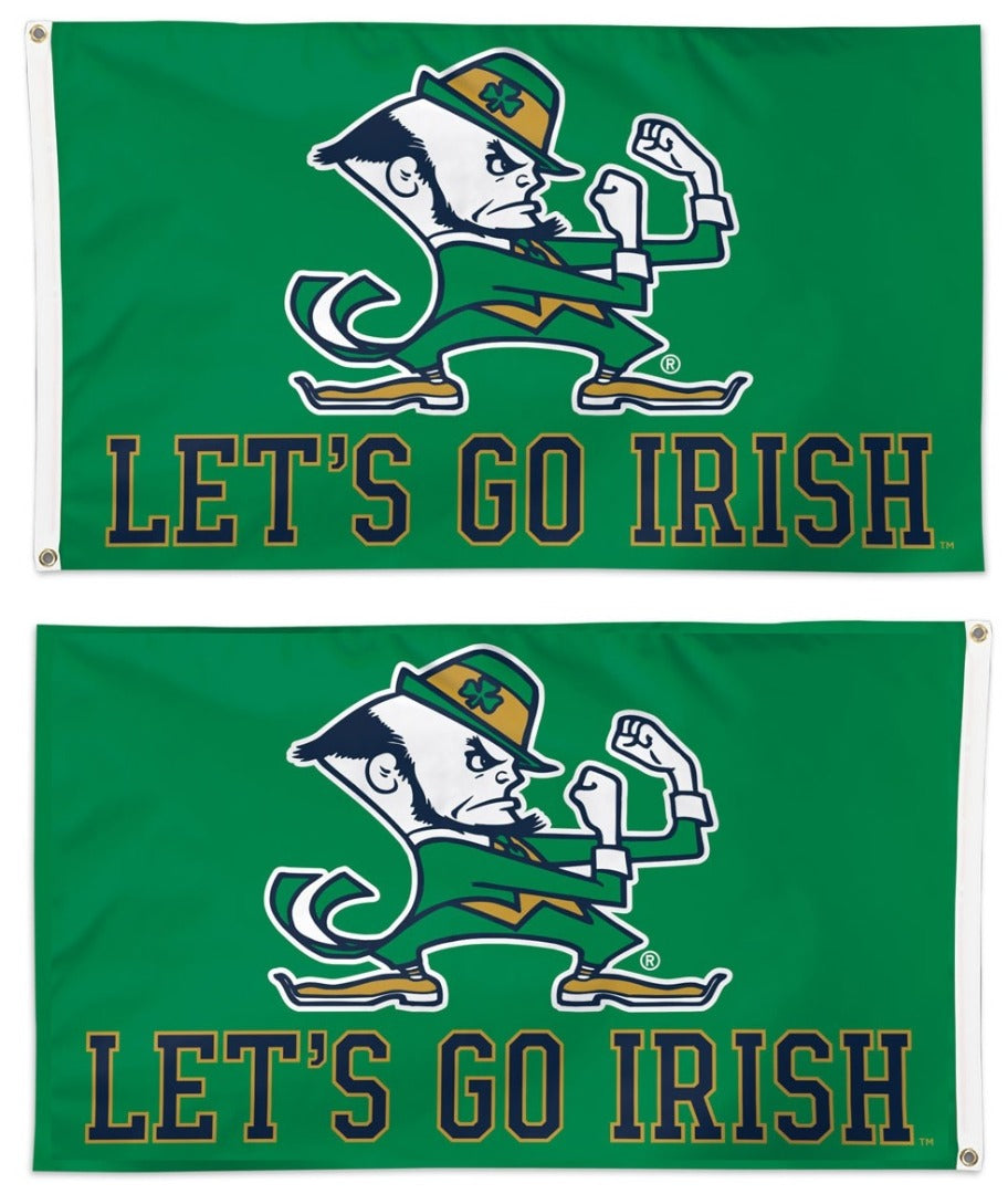 Notre Dame Flag 3x5 Let's Go Irish 2 Sided