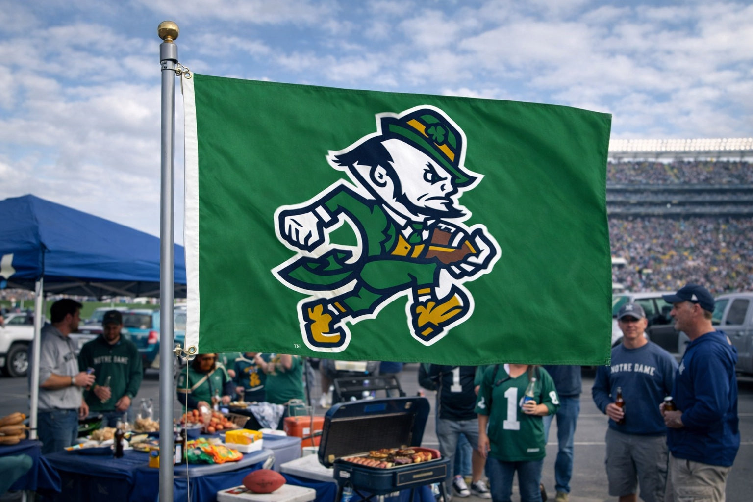 Notre Dame Football 2 Sided 3x5 Flag