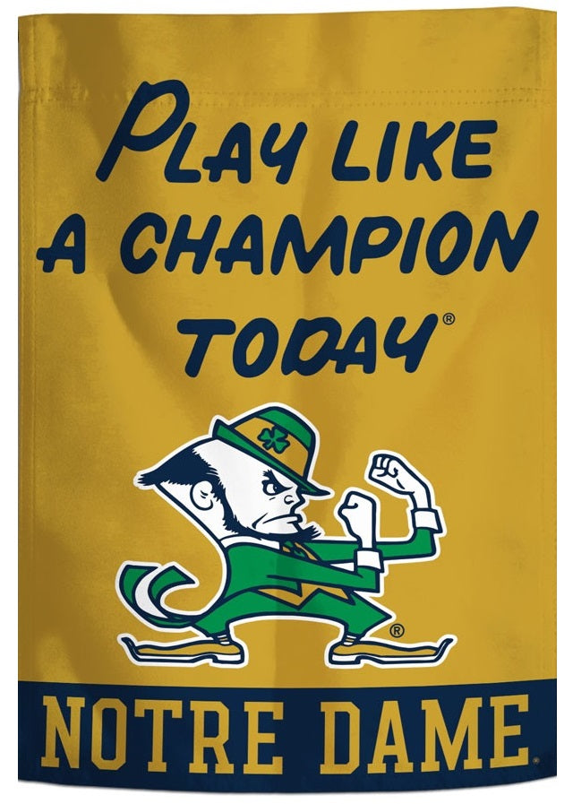 Notre Dame Garden Flag Play Like A Champion Today