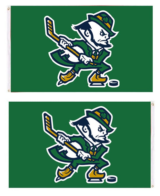 Notre Dame Hockey 2 Sided 3x5 Flag