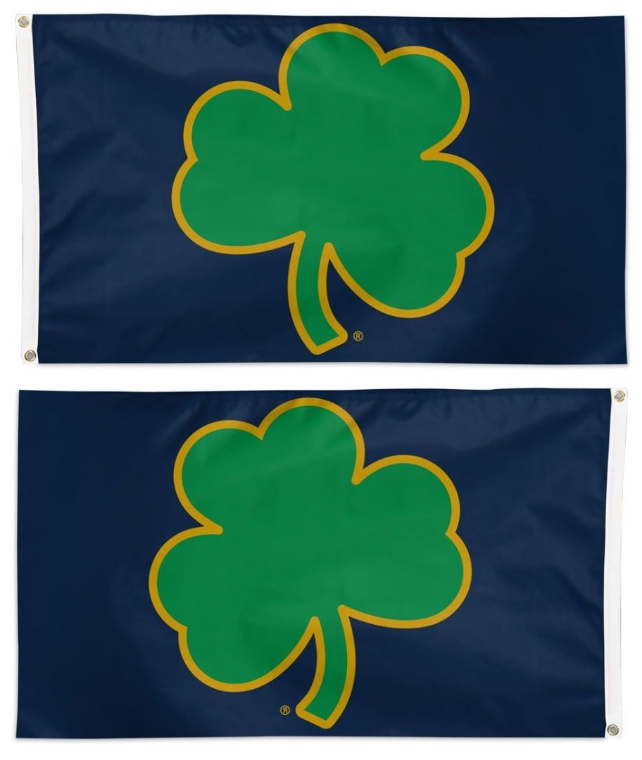 Notre Dame Shamrock Flag 3x5 - Official Fighting Irish Single-Sided Outdoor Flag