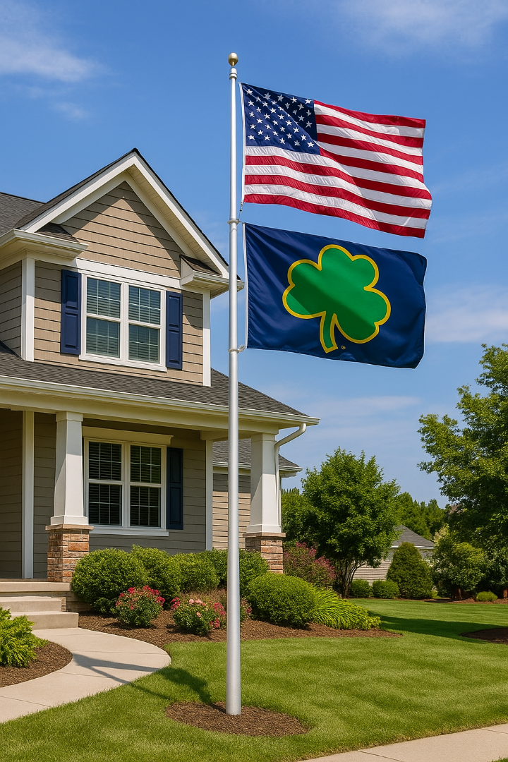 Notre Dame Shamrock Flag 3x5 - Official Fighting Irish Single-Sided Outdoor Flag