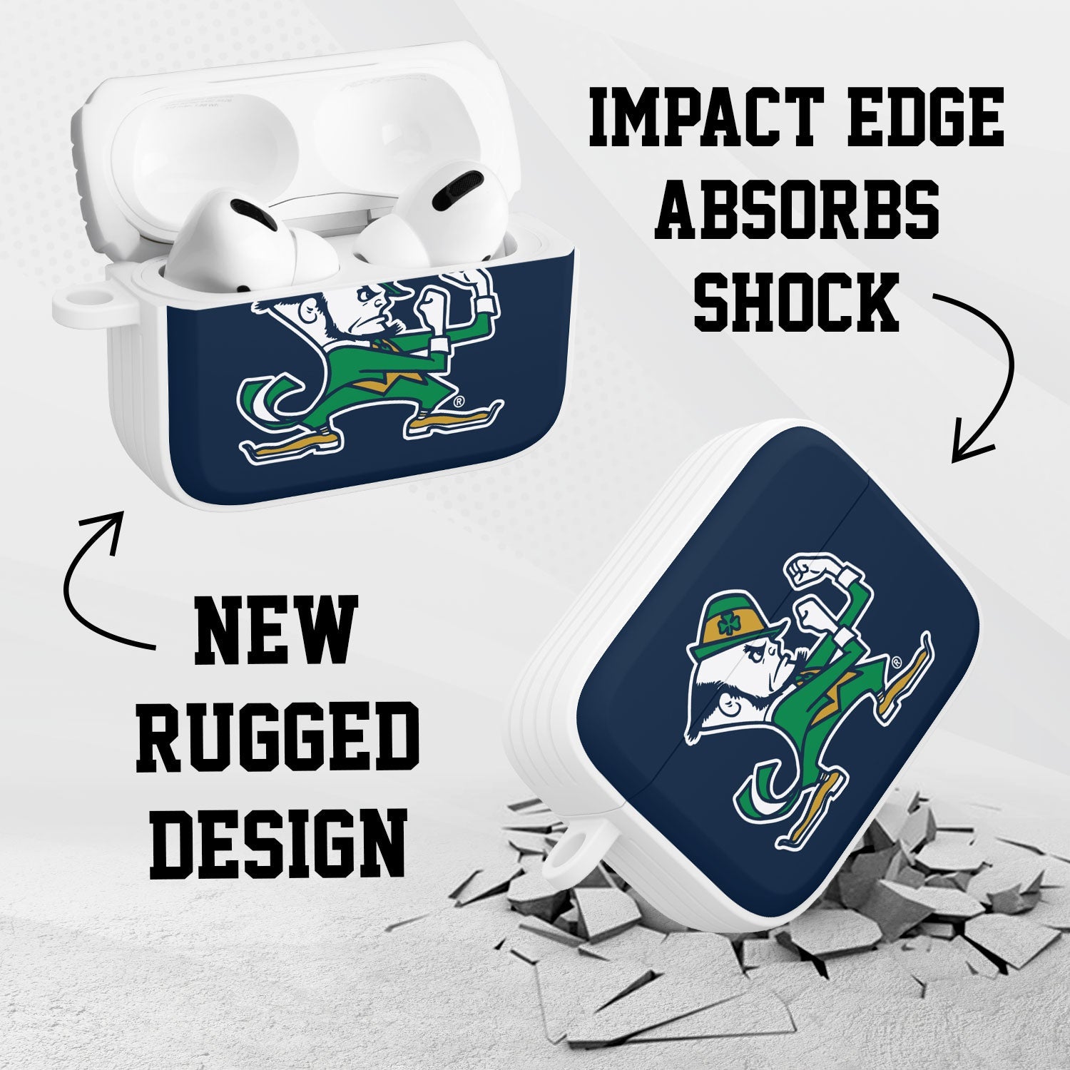 Notre Dame Fighting Irish HDX Apple Airpods Pro 1 & 2 Case Cover 8