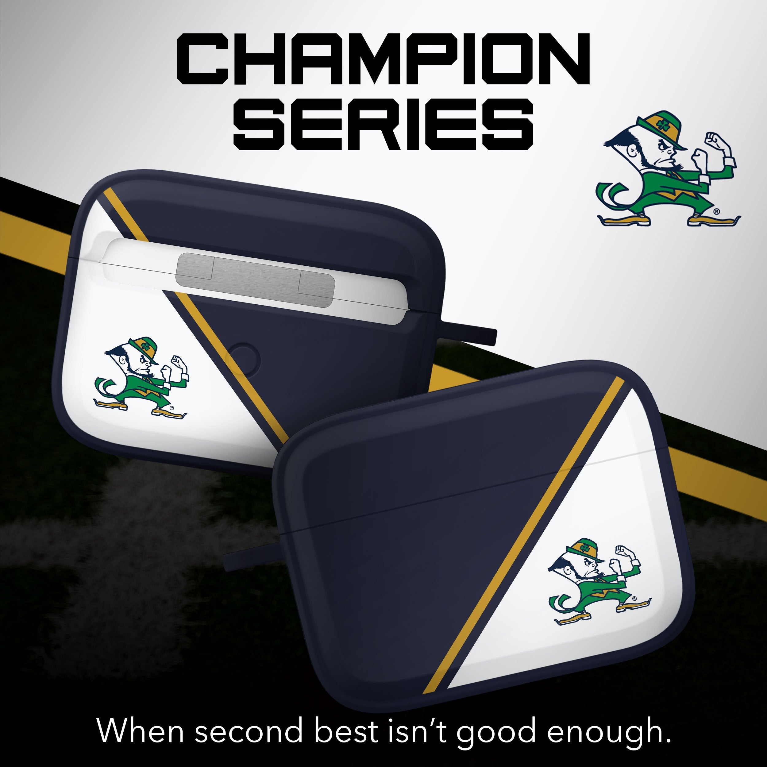 Notre Dame Fighting Irish HDX Champion Series Apple AirPods Pro 1 & 2 Case Cover 2