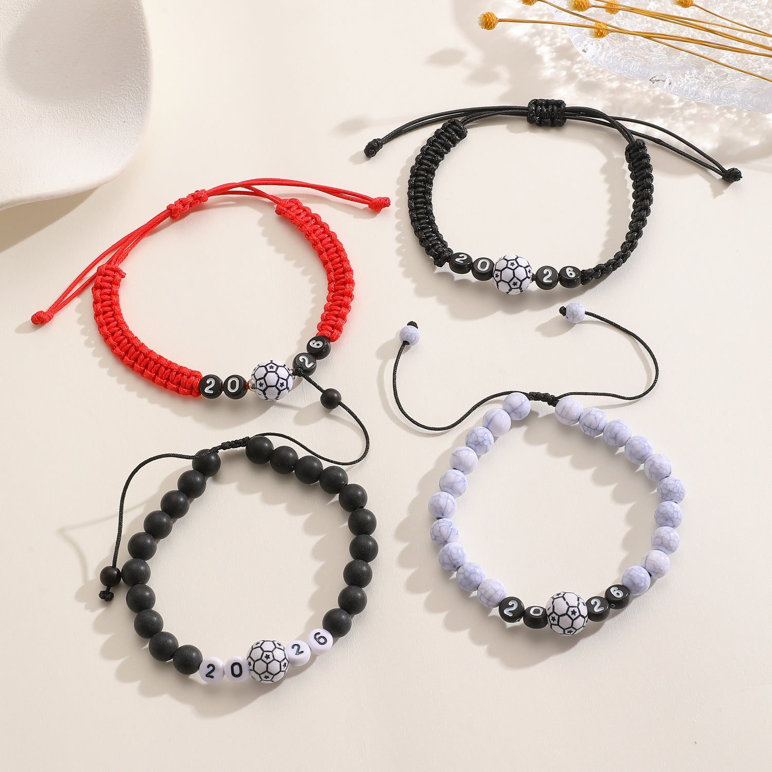 USA Canada Mexico World Cup Soccer Bracelet Adjustable Woven Bracelet 3