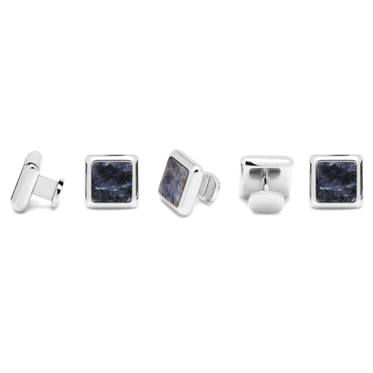 Silver and Sodalite JFK Presidential 5-Stud Set 3