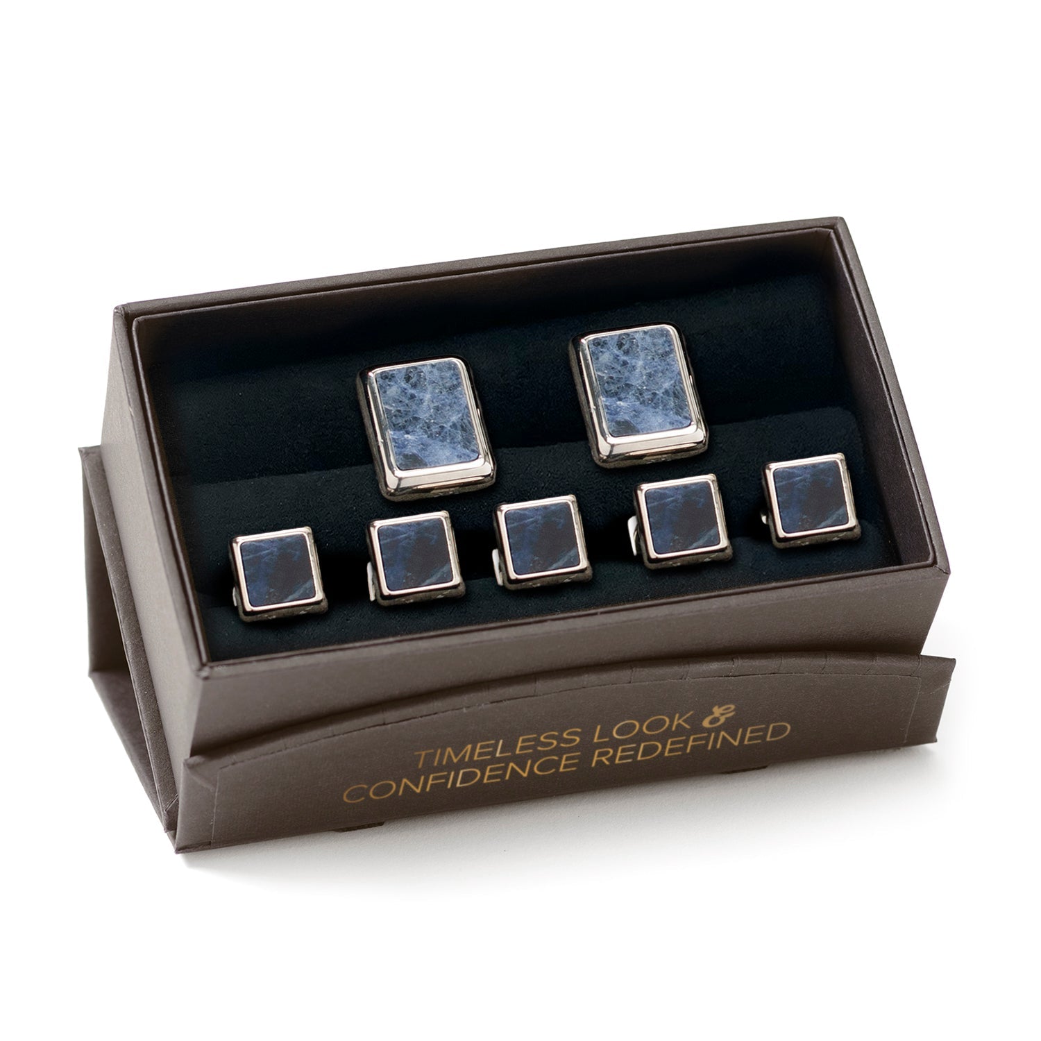 Silver and Sodalite JFK Presidential 5-Stud Set 7