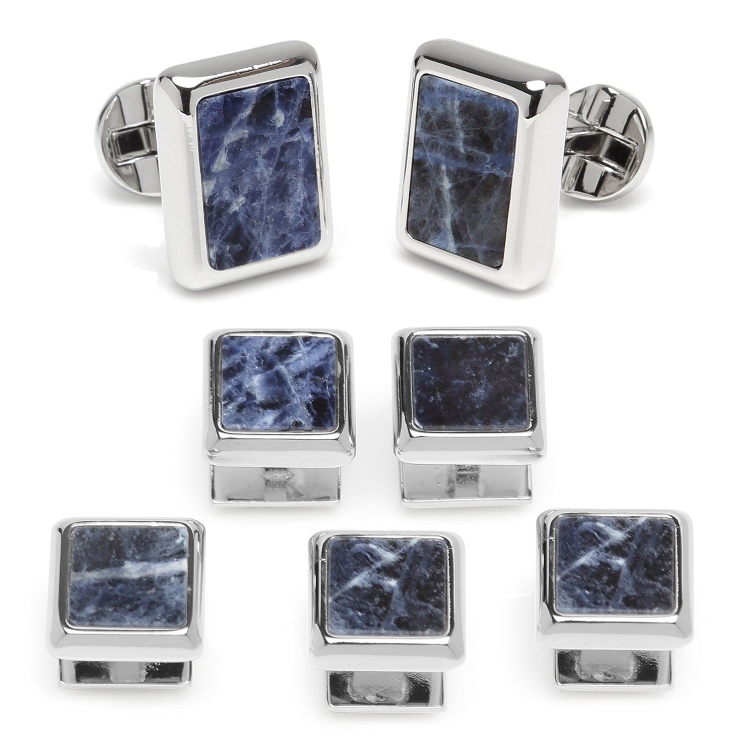 Silver and Sodalite JFK Presidential 5-Stud Set 1