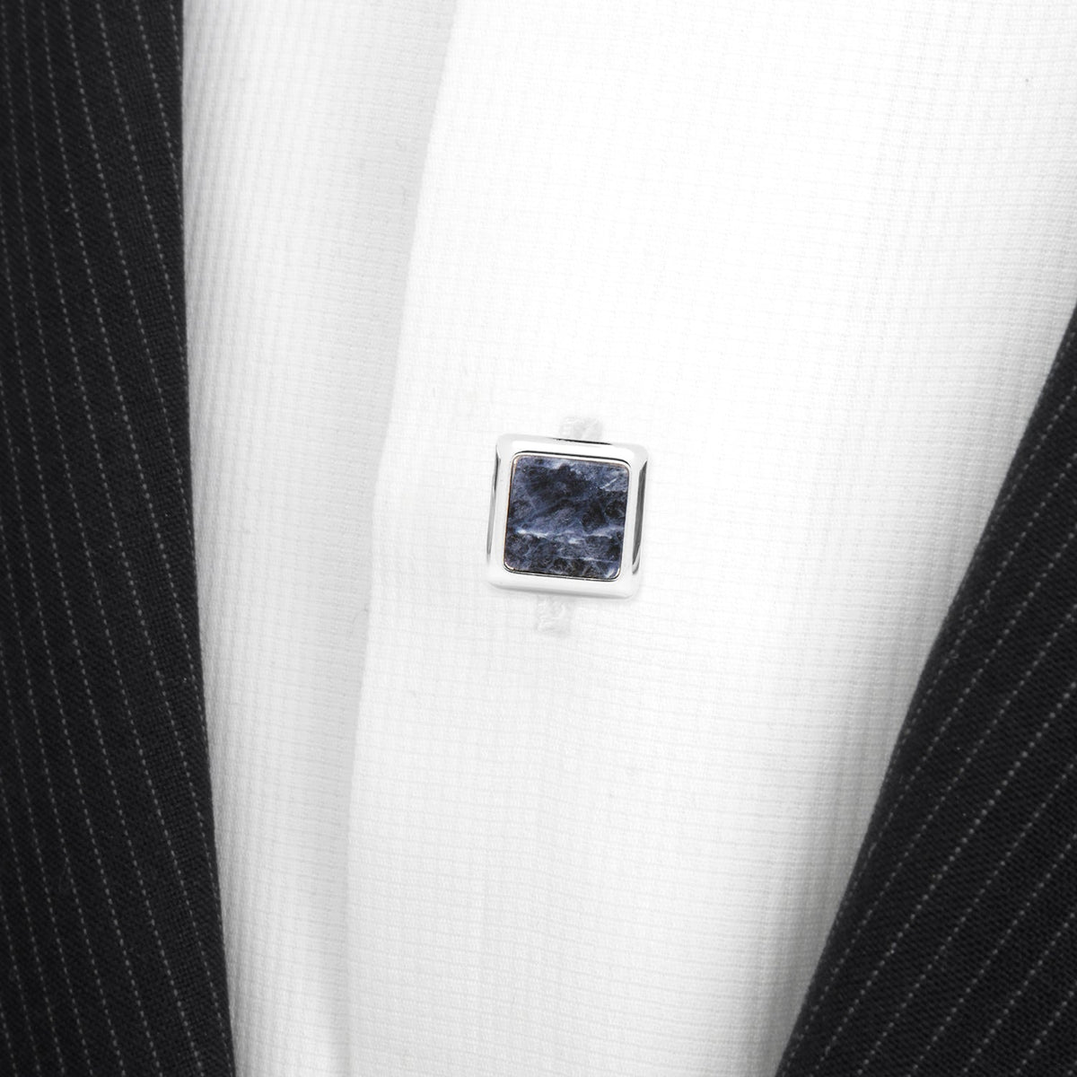 Silver and Sodalite JFK Presidential Studs 4