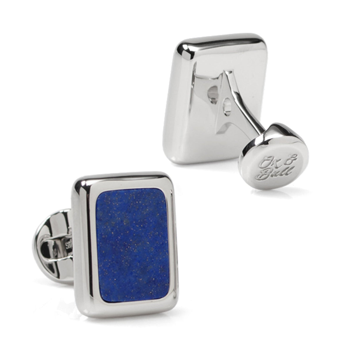 Sterling Silver and Lapis JFK Presidential Cufflinks 3
