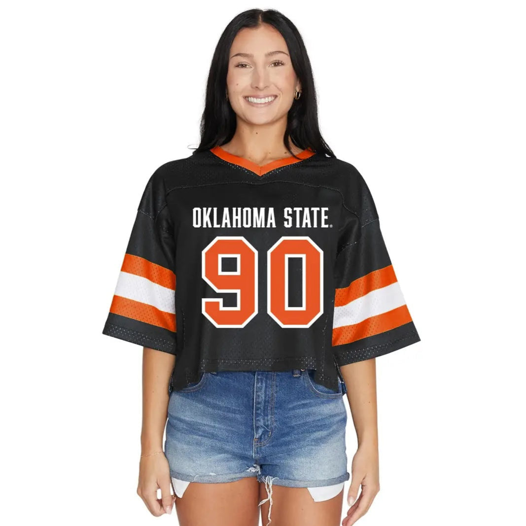 Oklahoma State Black Football Jersey | lojobands