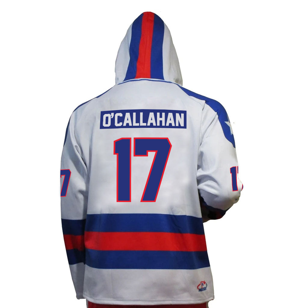 Jack O'Callahan USA Hockey Miracle on Ice 1980 Team Jersey Official Hoodie- White 3