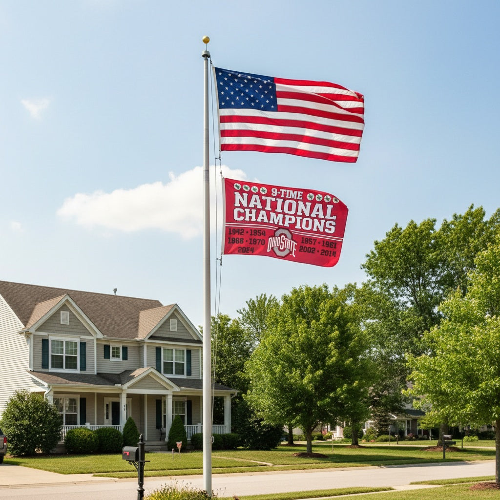 Ohio State Buckeyes 9 Time Champions 3x5 Flag