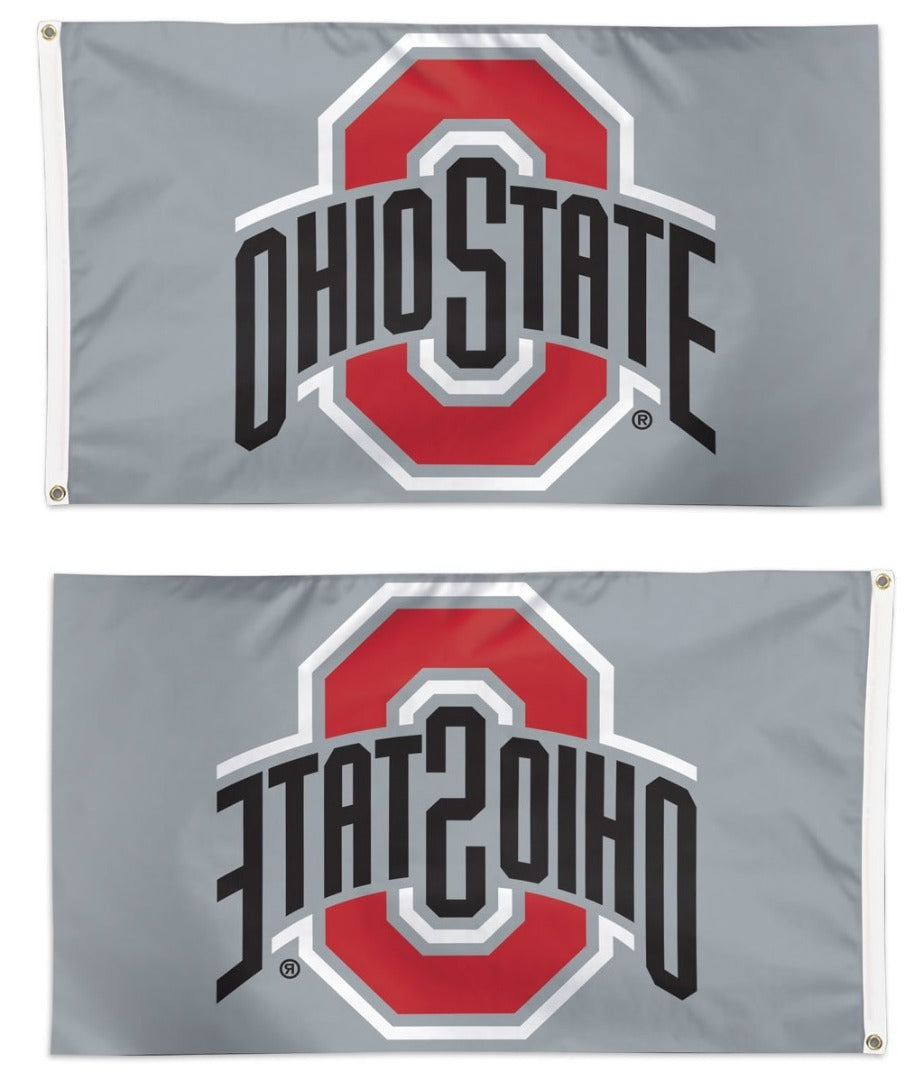 Ohio State Buckeyes Flag 3x5 Grey