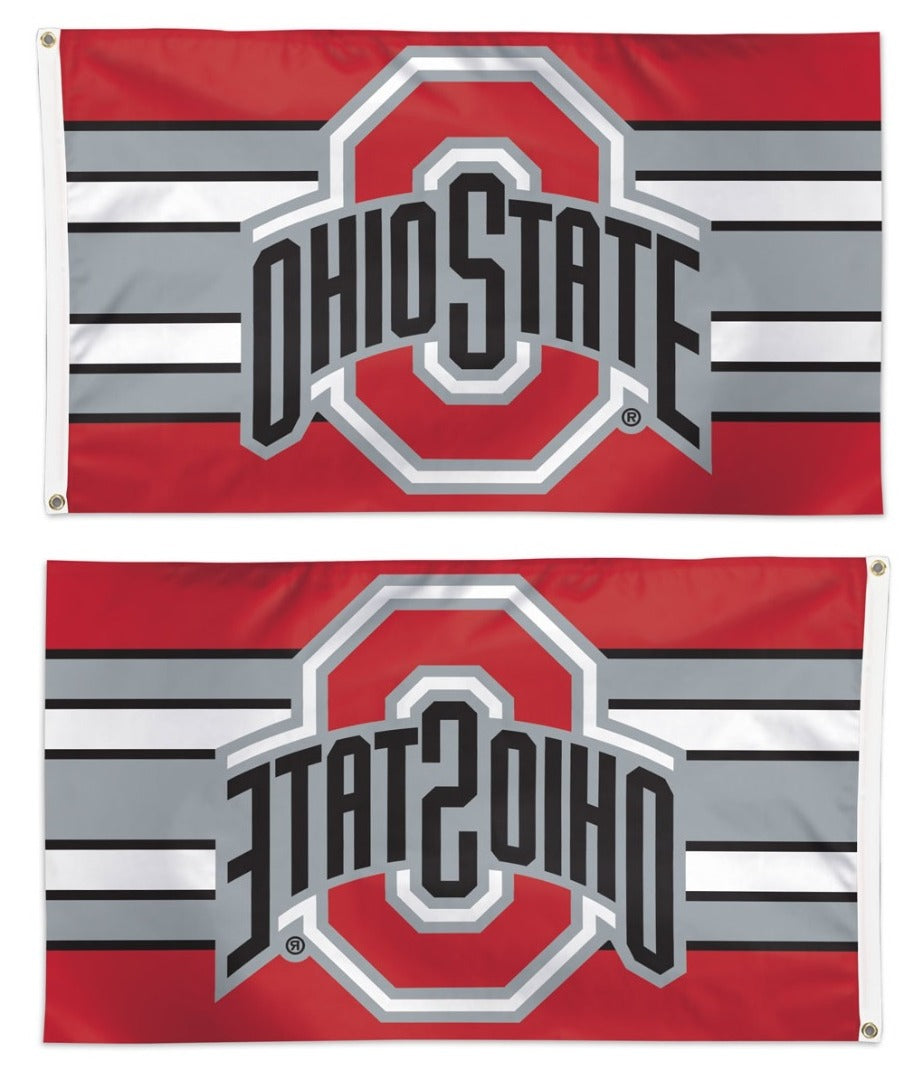 Ohio State Buckeyes Flag 3x5 Horizontal Stripes