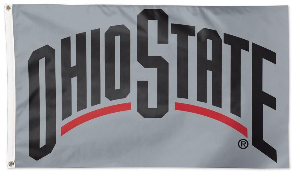 Ohio State Buckeyes Flag 3x5 Logo Grey