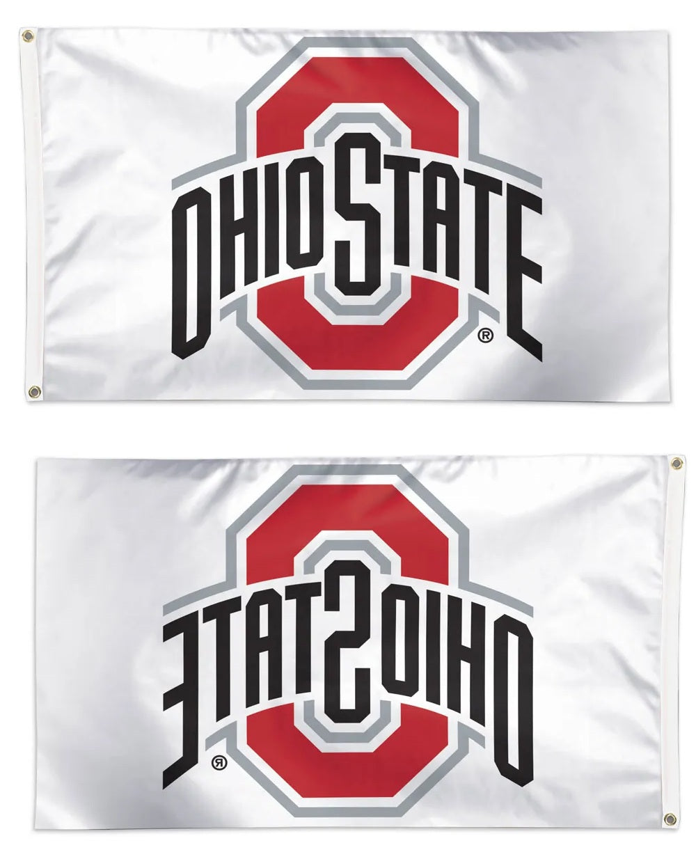 Ohio State Buckeyes Flag 3x5 White