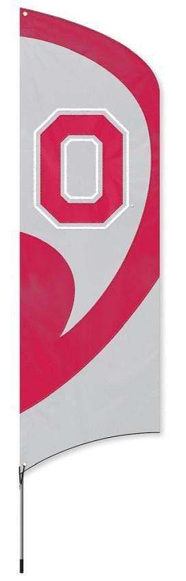 Ohio State Buckeyes Tall Team Feather Flag With Flagpole