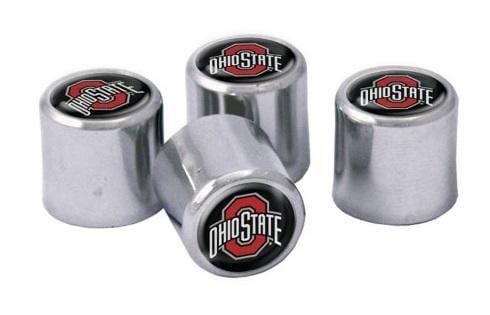 Ohio State Buckeyes Tire Valve Stem Caps 4-Pack