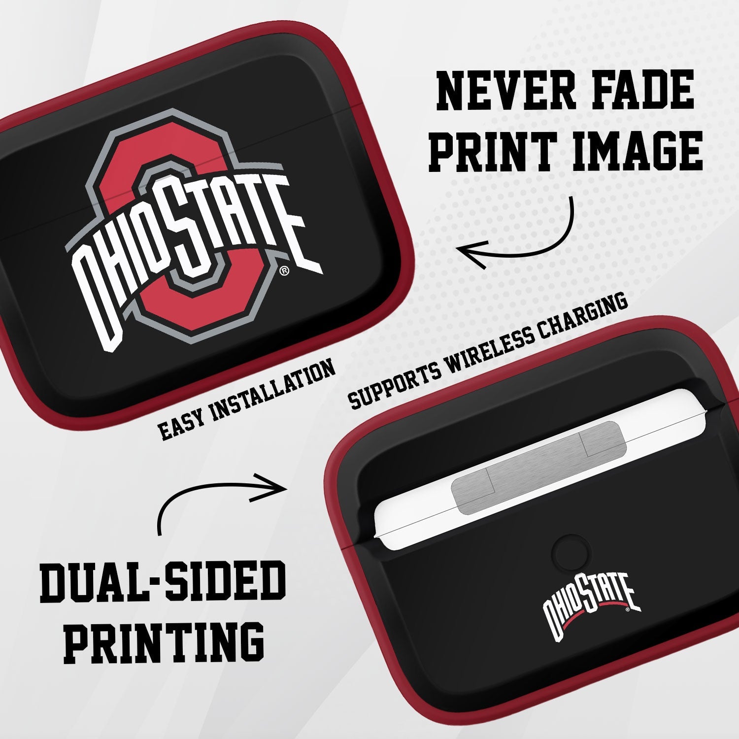 Ohio State Buckeyes HDX Apple AirPods Pro 1 & 2 Case Cover 2