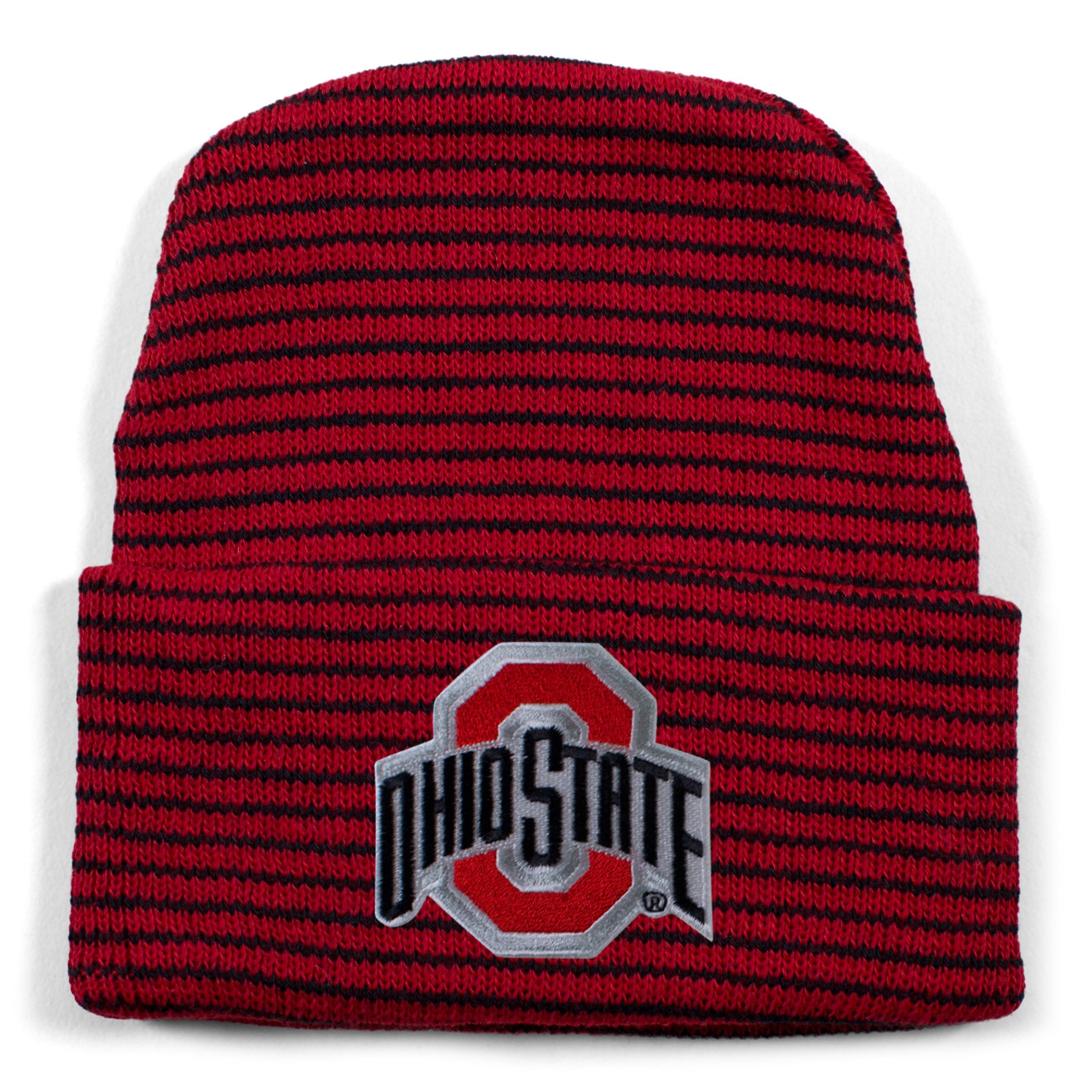 Ohio State Stripe Knit Cap
