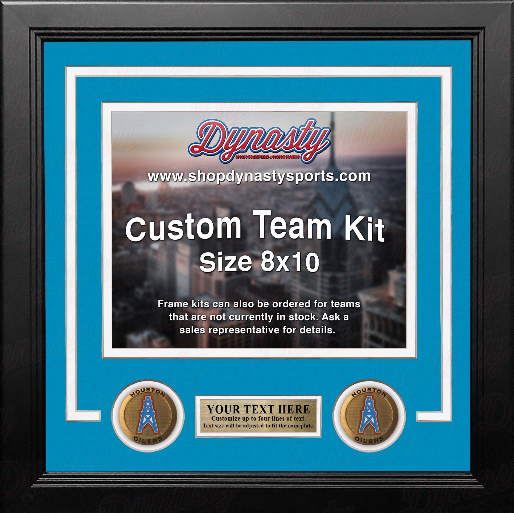 Houston Oilers Throwback Custom NFL Football 8x10 Picture Frame Kit (Multiple Colors) 2
