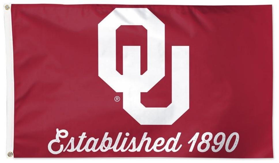 Oklahoma Sooners Flag 3x5 Established 1890