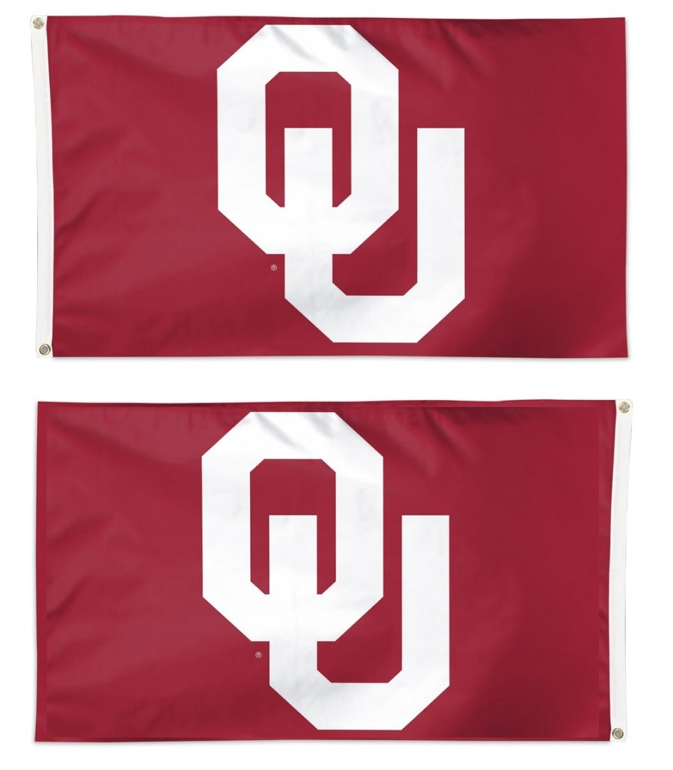 Oklahoma Sooners Flag 3x5 OU Logo 2 Sided
