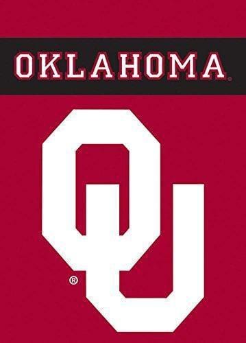 Oklahoma Sooners Garden Flag 2 Sided Logo