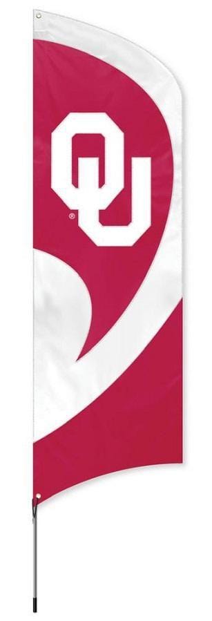 Oklahoma Sooners Tall Team Feather Flag With Flagpole