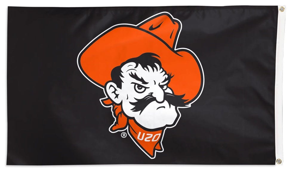 Oklahoma State Cowboys Flag 3x5 Logo Black 2