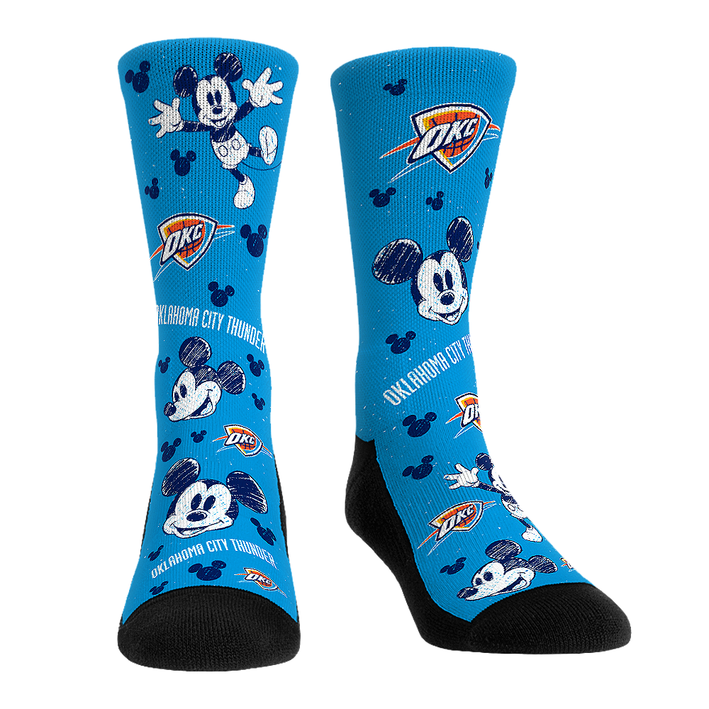 Oklahoma City Thunder - Disney  - Mickey Sketch | Rock 'Em Socks 1