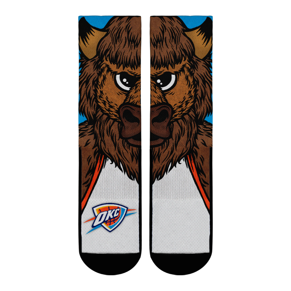 Oklahoma City Thunder - Split Face Mascot | Rock 'Em Socks 1