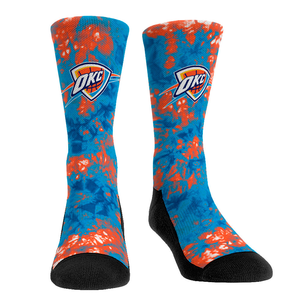 Oklahoma City Thunder - Team Tie Dye | Rock 'Em Socks 1