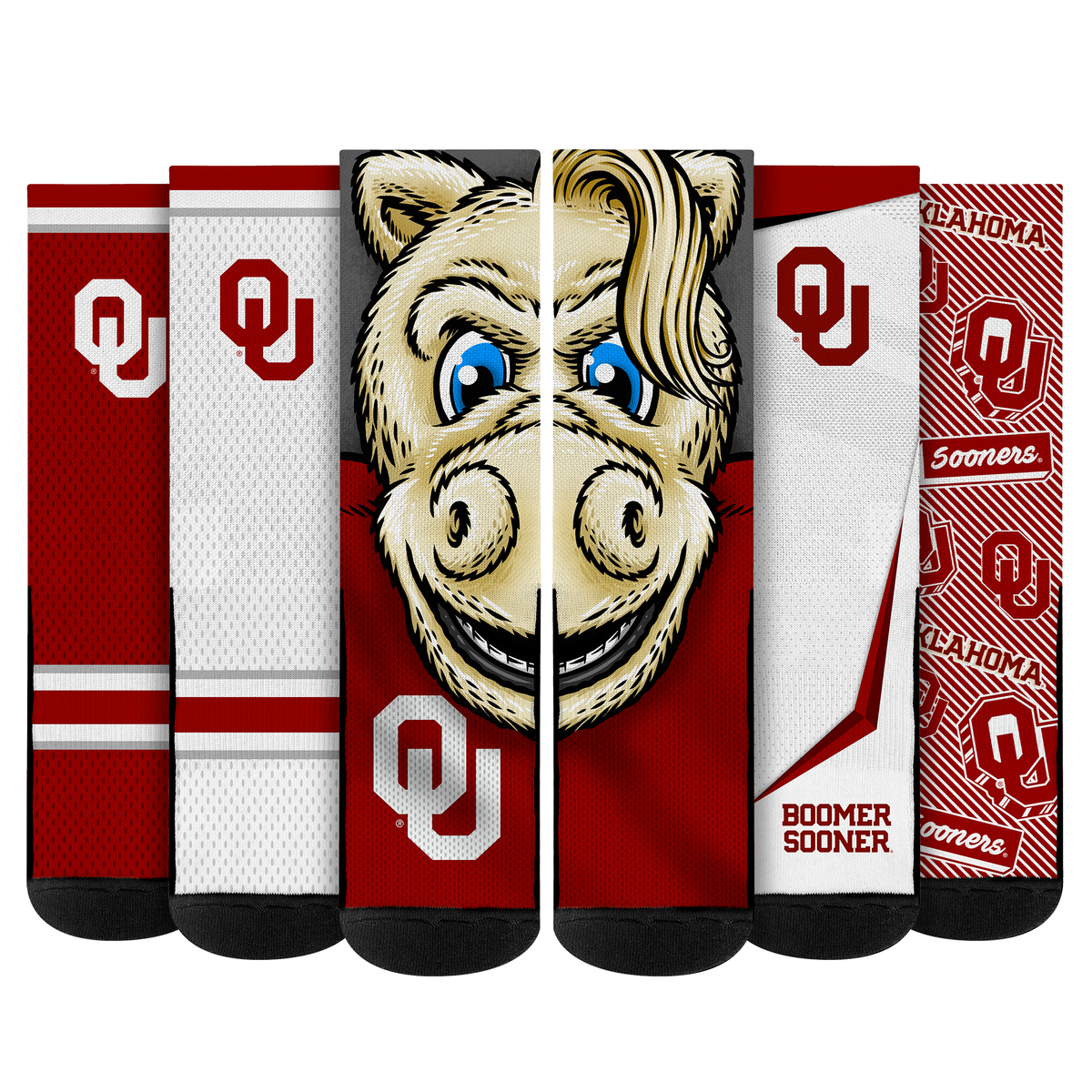 Oklahoma Sooners - Super Fan Bundle 5-Pack | Rock 'Em Socks