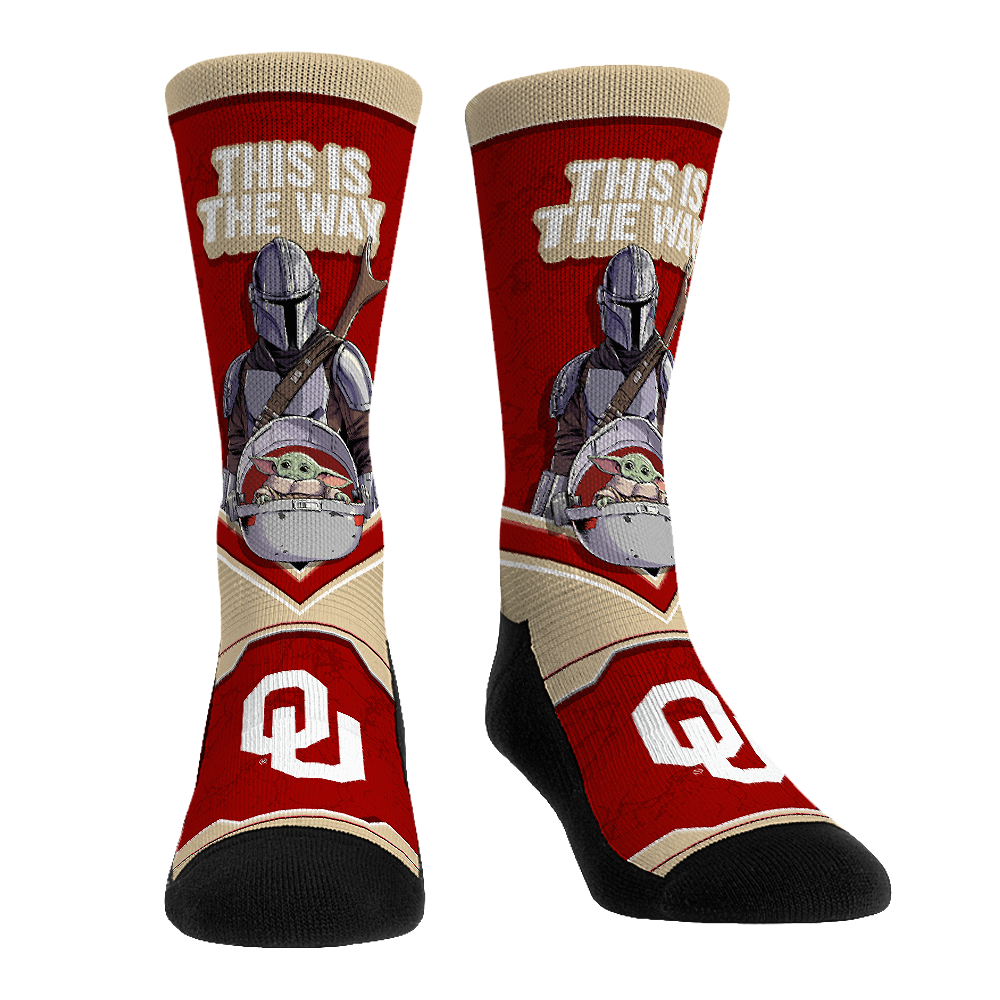 Oklahoma Sooners - Star Wars  - This Is The Way | Rock 'Em Socks