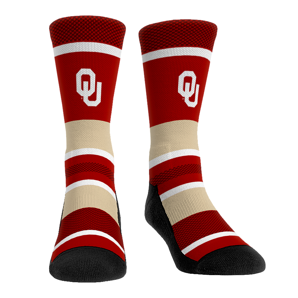 Oklahoma Sooners - Tech Stripe | Rock 'Em Socks