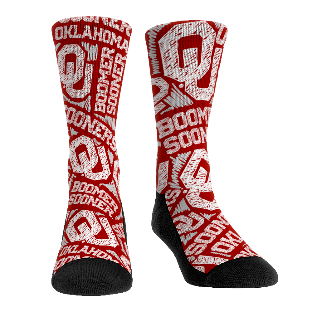 Oklahoma Sooners - Logo Sketch | Rock 'Em Socks