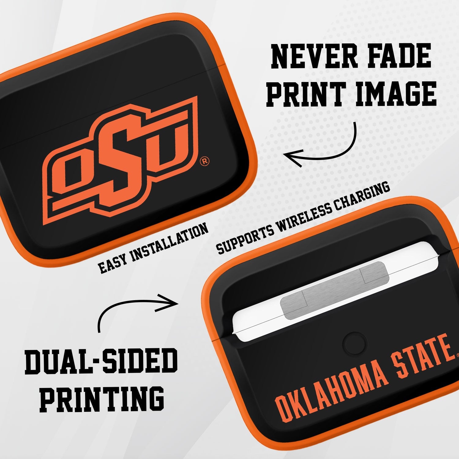 Oklahoma State Cowboys HDX AirPods Pro 1 & 2 Case Cover 3