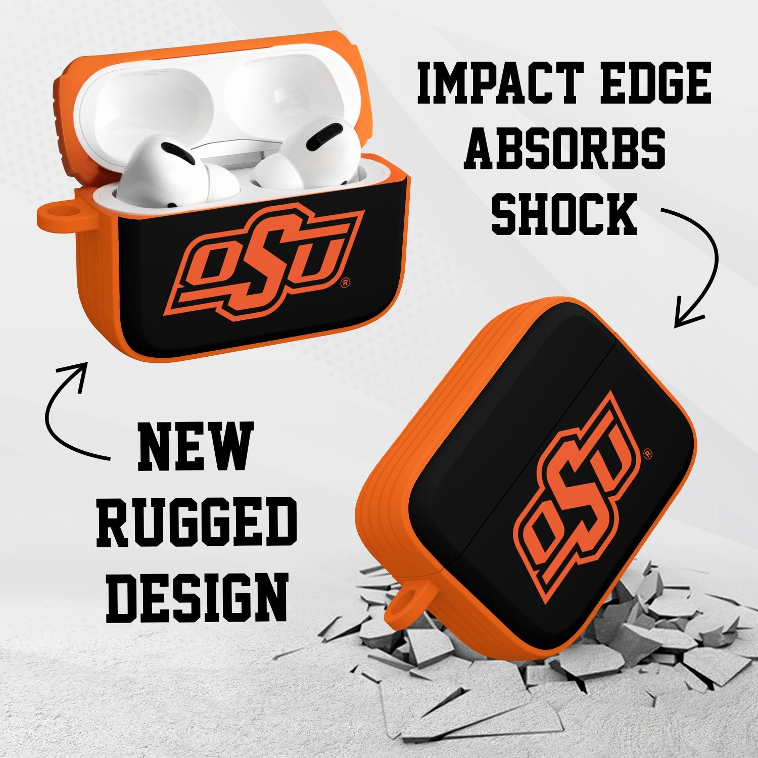 Oklahoma State Cowboys HDX AirPods Pro 1 & 2 Case Cover 2
