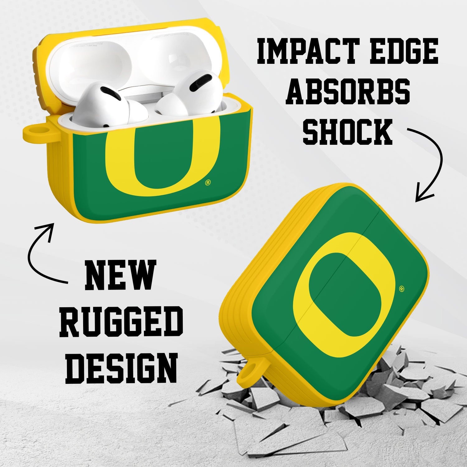 Oregon Ducks HDX Apple AirPods Pro 1 & 2 Case Cover 2