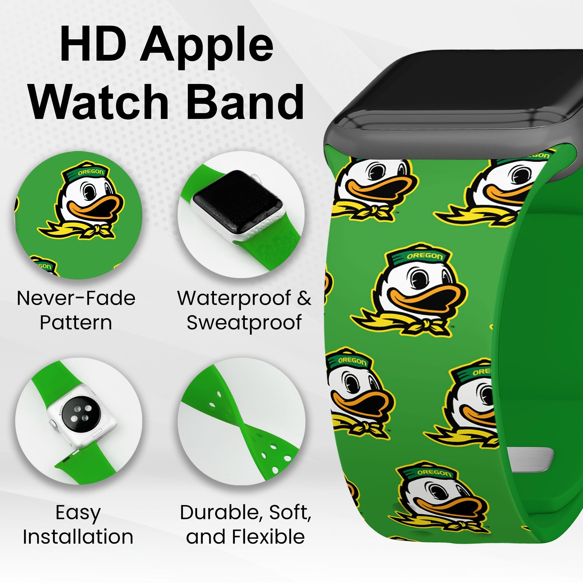 Oregon Ducks HD Apple Watch Band 6