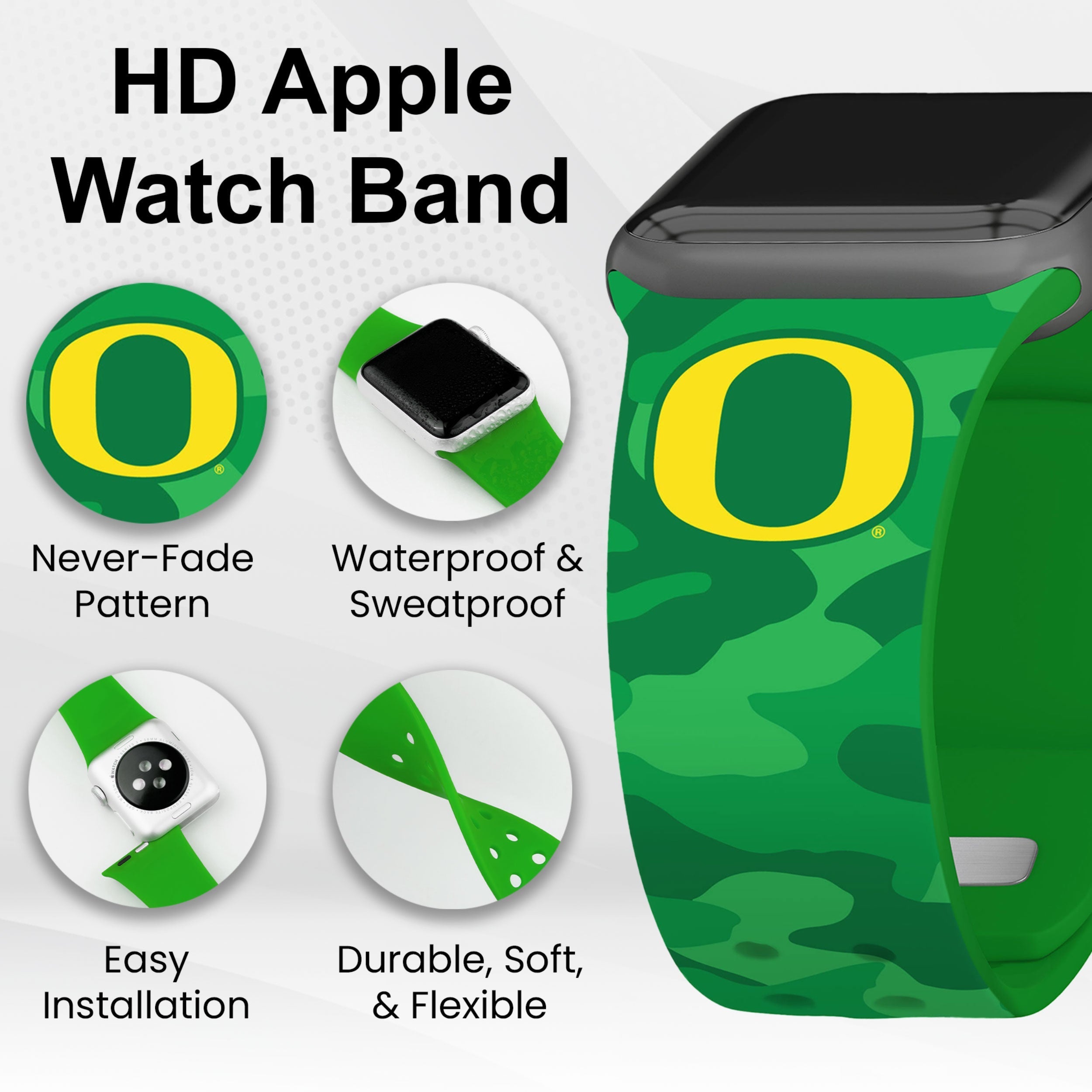 Oregon Ducks HD Apple Watch Band 22