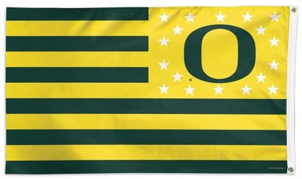 Oregon Ducks Flag 3x5 Americana Stars Stripes