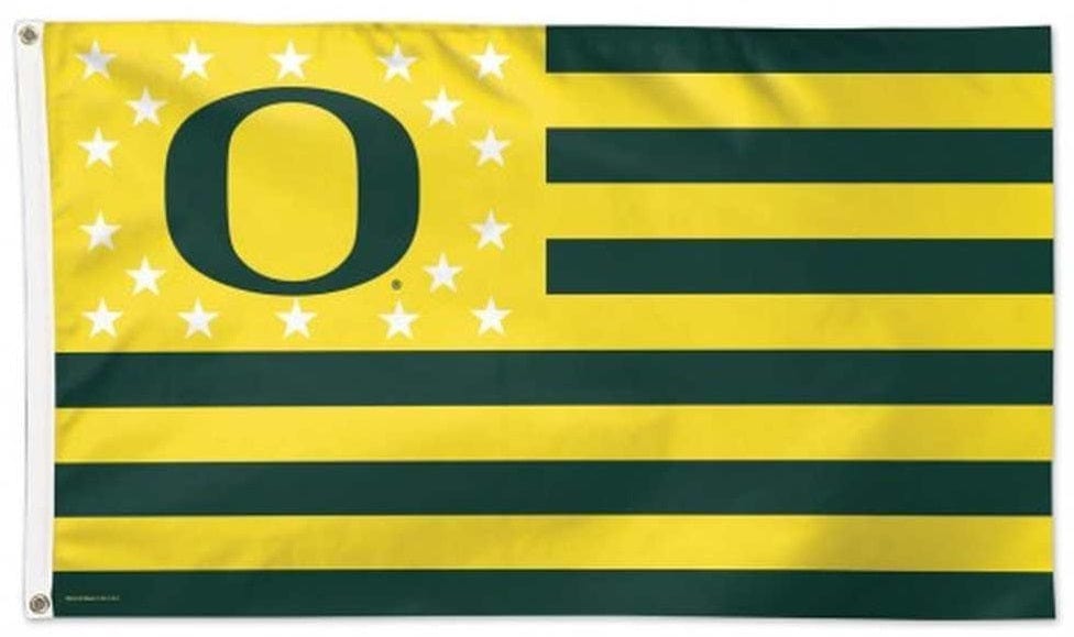 Oregon Ducks Flag 3x5 Americana Stars Stripes