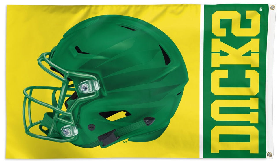 Oregon Ducks Flag 3x5 Football Helmet