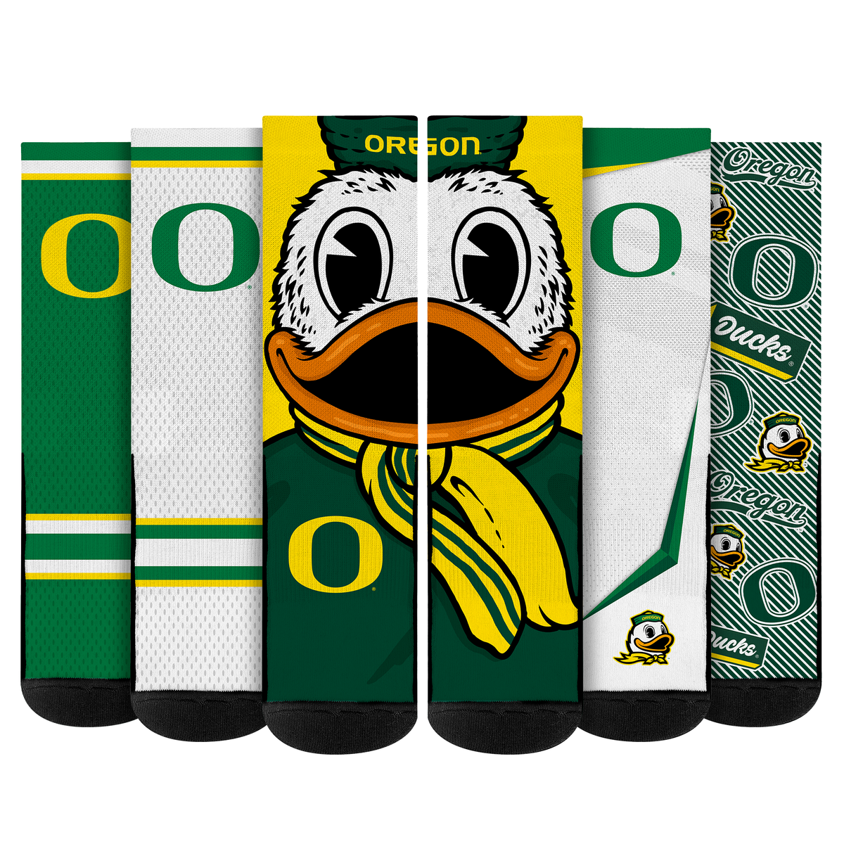 Oregon Ducks - Super Fan Bundle 5-Pack | Rock 'Em Socks 1
