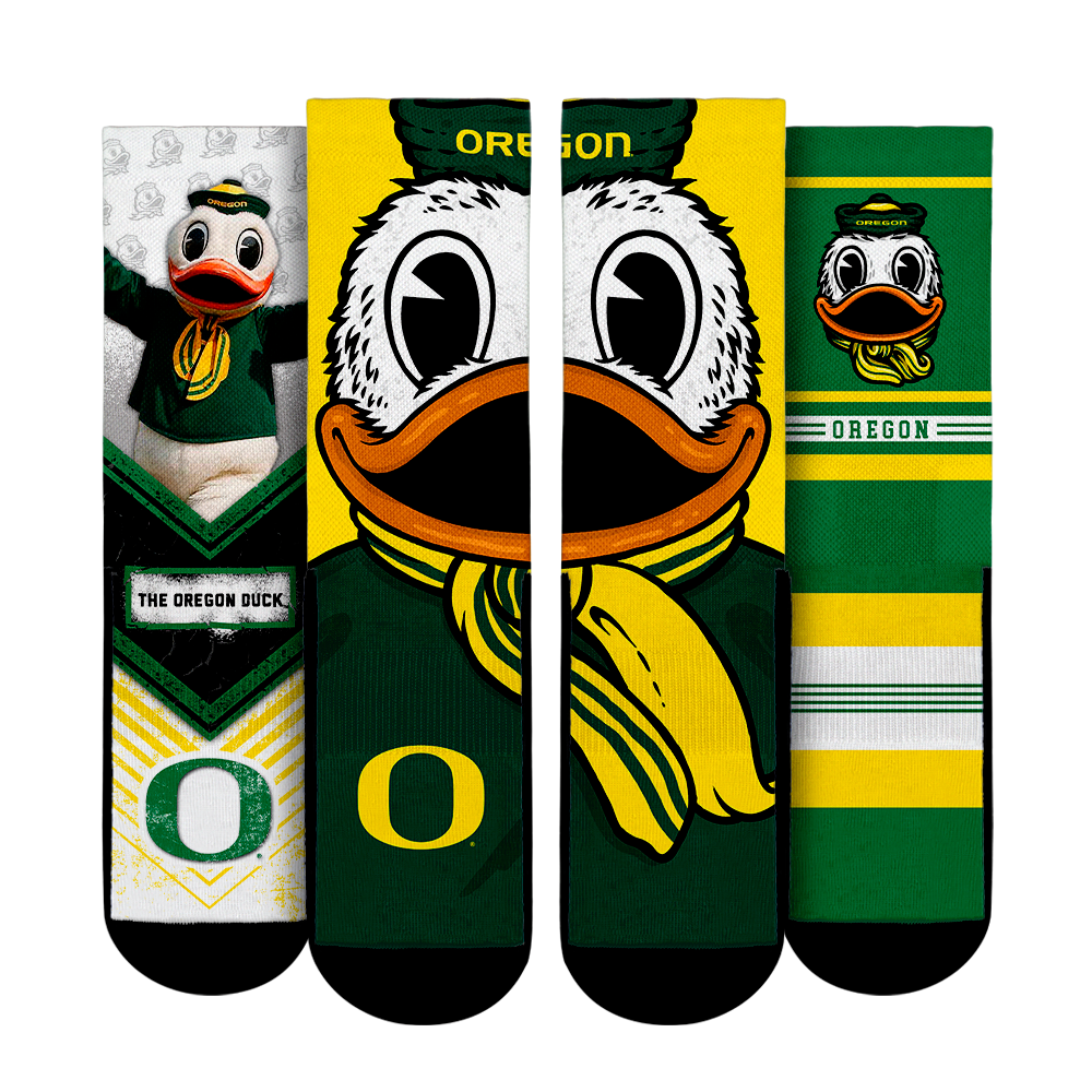 Oregon Ducks - Mascot 3-Pack | Rock 'Em Socks 1