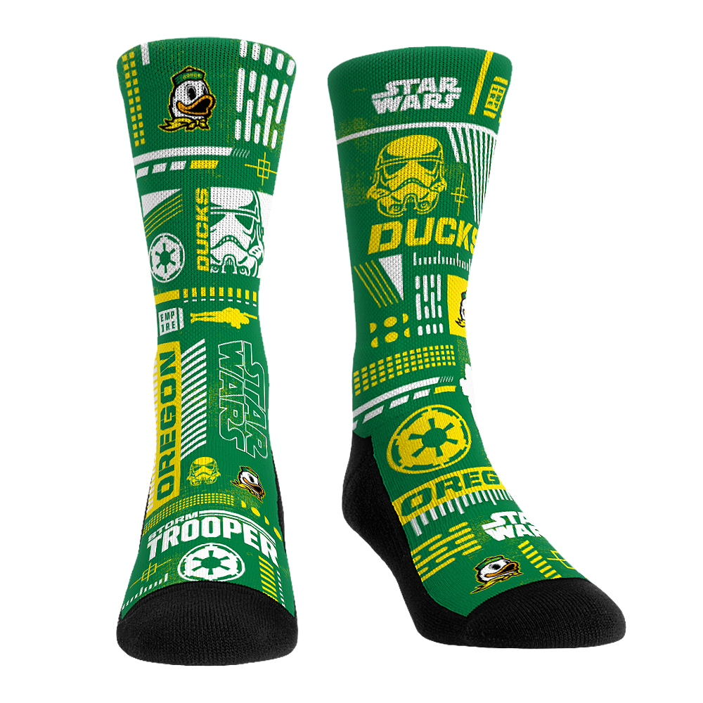 Oregon Ducks - Star Wars  - Stormtrooper Pattern | Rock 'Em Socks 1