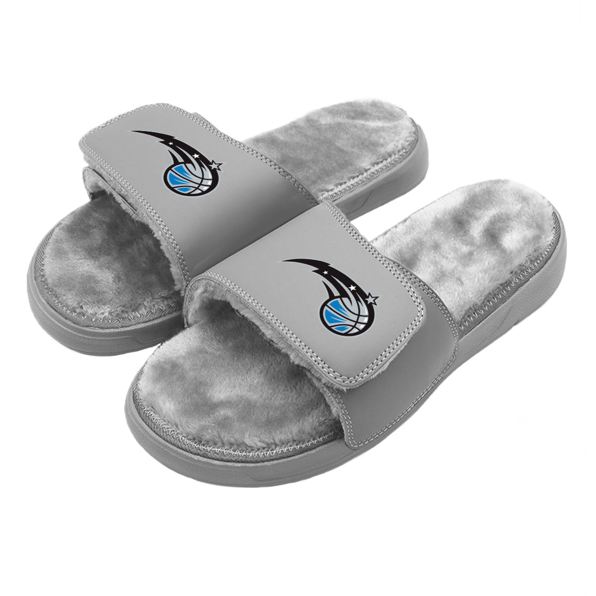 Orlando Magic Primary Grey Fur Slides 1